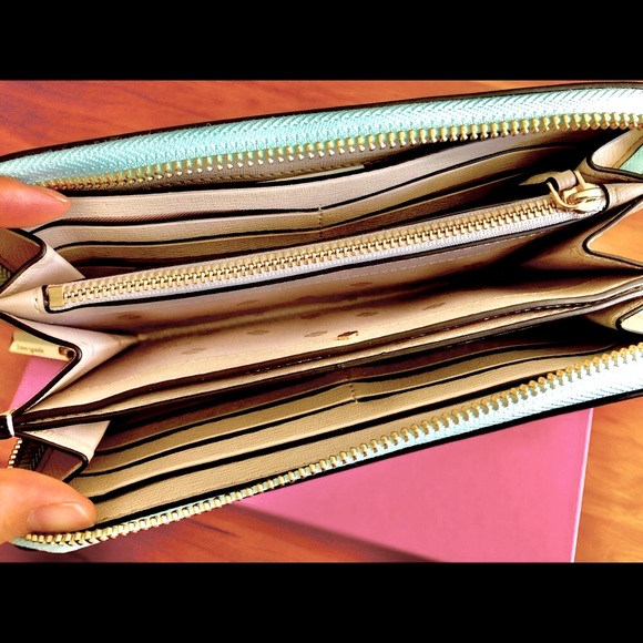 NWOT Kate Spade mint continental zip wallet - Picture 3 of 7